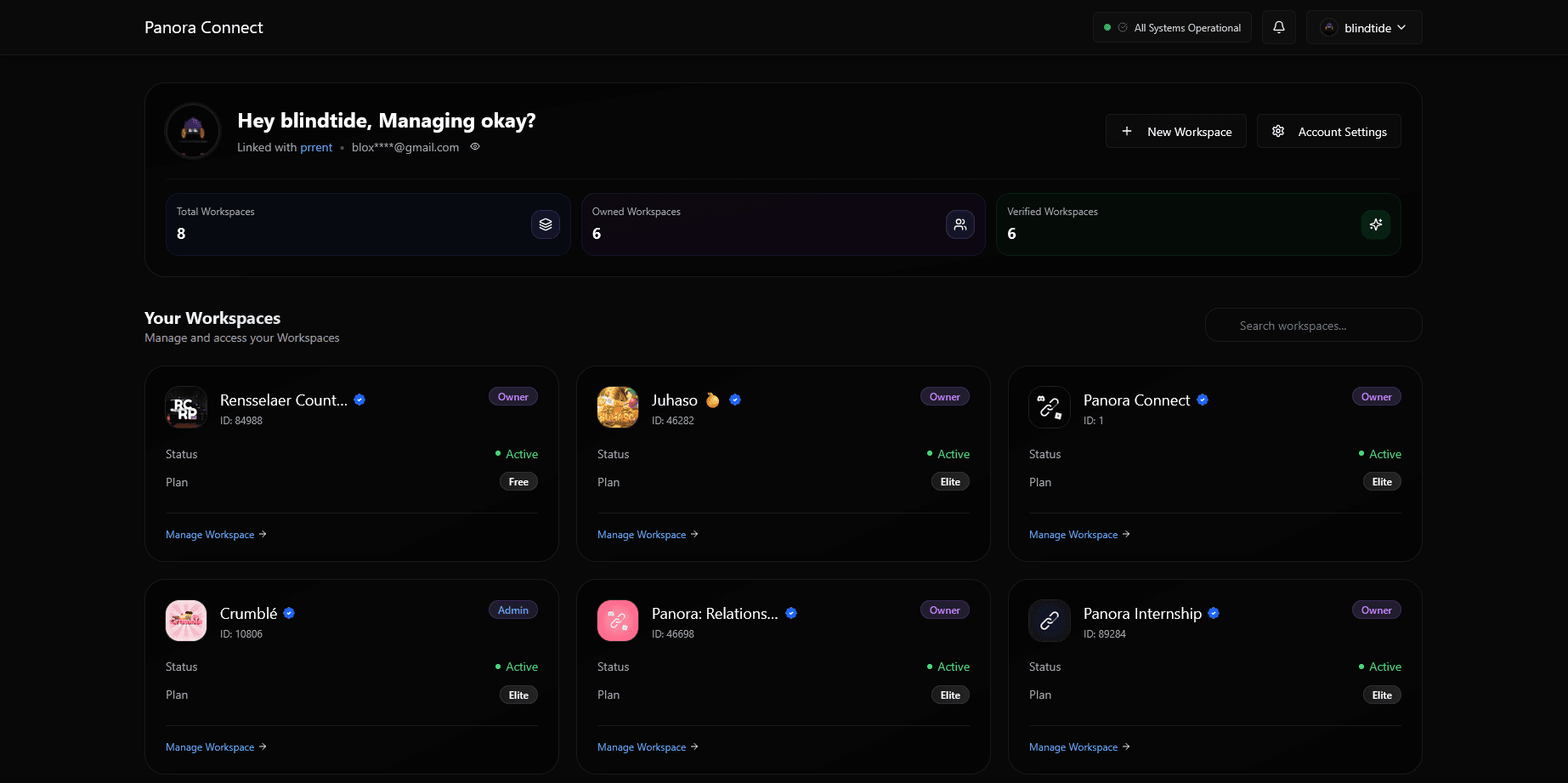 Dashboard Interface