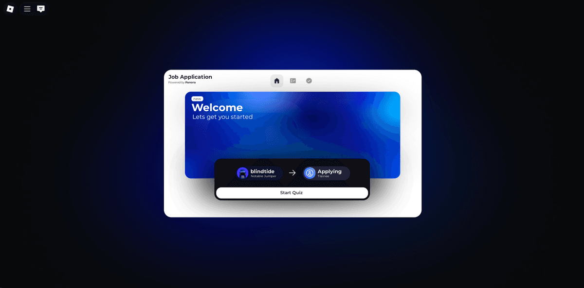 Application Center Interface