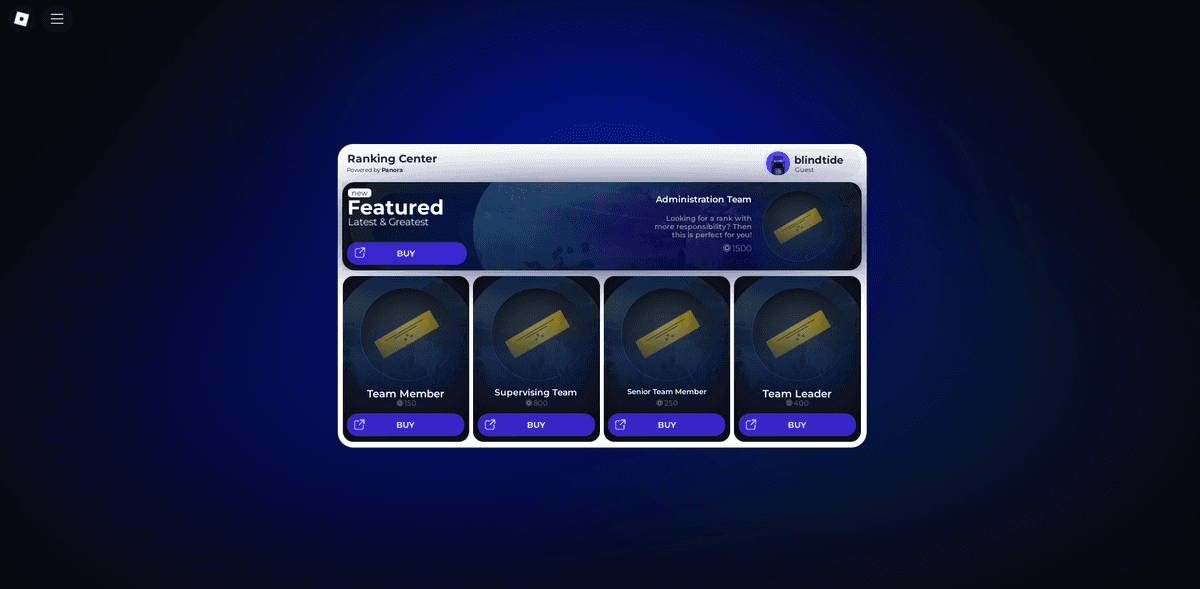 Ranking Center Interface